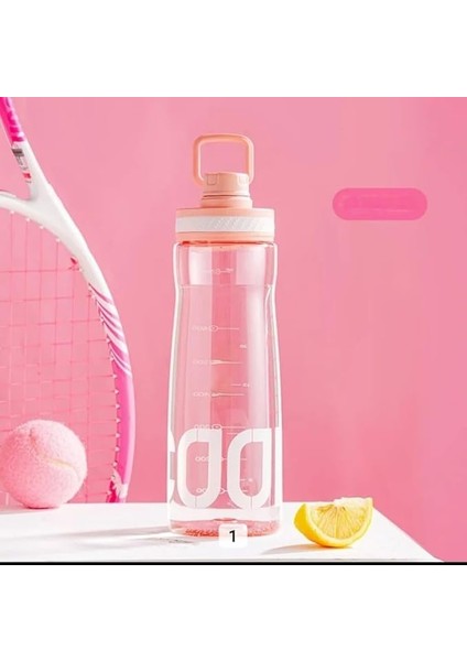 Home Sızdırmaz Çevirmeli Kapaklı Bpa Içermeyen Polikarbon Su Şişesi, Dayanıklı ve Hafif Mataralar, Spor ve Günlük Kullanım Için Ideal Suluk (Pembe, 850 Ml)