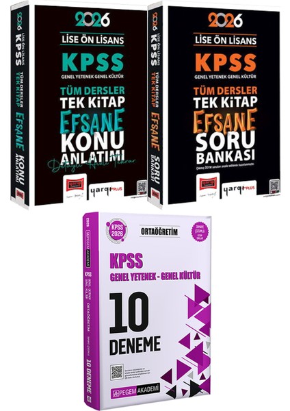 2026 Kpss Lise Ön Lisans Tek Kitap Efsane Konu Soru - 2026 Kpss Ortaöğretim Çözümlü 10 Deneme