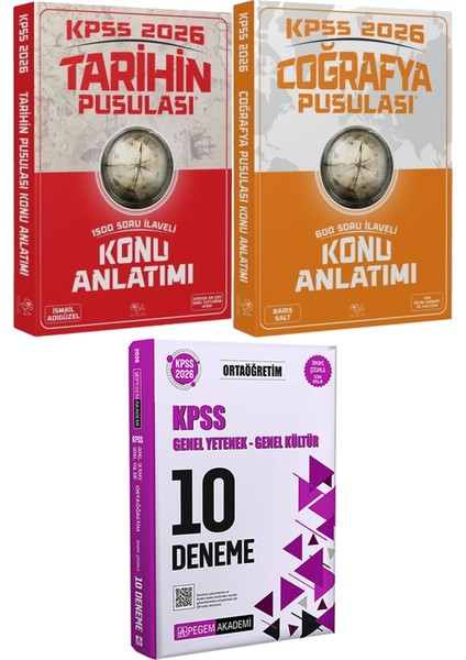 2026 Kpss Tarihin Pusulası Coğrafya Pusulası Konu Anlatımı - 2026 Kpss Ortaöğretim Çözümlü 10 Deneme