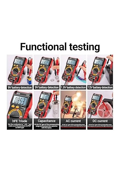 SZ305 Multi Kondansatör Test Cihazları Profesyonel 1999 Akıllı Volt Ohm Yi Hızlı Doğru Bir Şekilde Ölçer Gerilim Akım Direnç Kondansatör Frekansı Diyot Hfe fırsatları