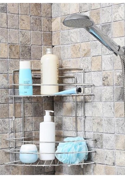 BK032 2 Katlı Duş Rafı ve Sabunluk, Krom fiyatları