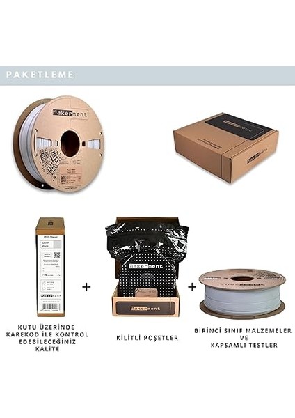 Pla Maker, 1.75MM 1kg 3D Yazıcı Pla Filament (Gayzer Mavisi) fırsatları