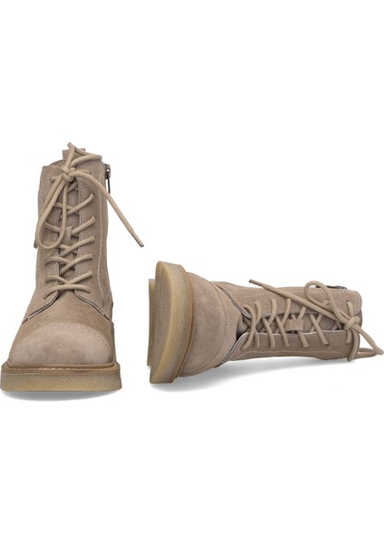 Elit Zorivelle Kadın Hakiki Nubuk Deri Klasik Bot Vizon indirimleri