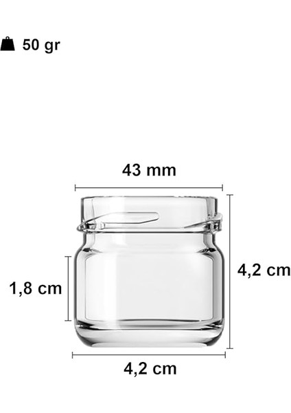 29 ml Konserve Küçük Numune Kavanoz Siyah Metal Kapaklı Şeffaf Cam 29 cc Paşabahçe (6) fiyatları