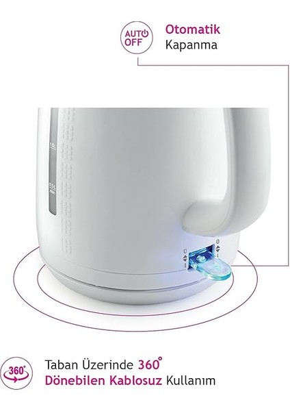 Al 729 Su Isıtıcısı Kettle 2200 W Beyaz modelleri