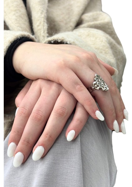 Ateş ve Su Modern Tasarım Gümüş Kadın Yüzük modelleri