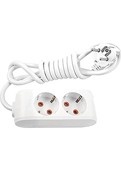 Multi-Let Ikili Priz Topraklı Kablolu Çocuk Korumalı 3 mt