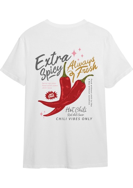 Chili Vibes Only Tişört - Beyaz fiyatları