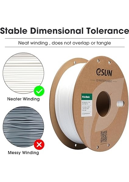 Pla Filament 1.75MM, Pla Basic Yüksek Hızlı 3D Yazıcı Filamenti Boyutsal Doğruluk +/- 0.03MM, 1kg Makara (2.2 Lbs) Yüksek Hızlı Yazıcılar Için Süper Hızlı Pla Filament, Beyaz fiyatları