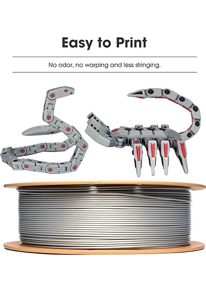 Pla Filament 1.75MM, Pla Basic Yüksek Hızlı 3D Yazıcı Filamenti Boyutsal Doğruluk +/- 0.03MM, 1kg Makara (2.2 Lbs) Yüksek Hızlı Yazıcılar Için Süper Hızlı Pla Filament, Beyaz fırsatları