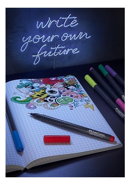 Grip Finepen Ince Keçe Uçlu Kalem Seti, 5’li, Klasik Renkler, 0.4 Mm, Metal Destekli, Ergonomik Üçgen Gövde fiyatları