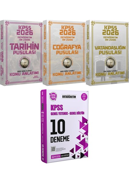 Ortaöğretim Ön Lisans Tarihin Coğrafya Vatandaşlığın Pusulası Konu - 2026 Kpss Ortaöğretim Çözümlü 10 Deneme