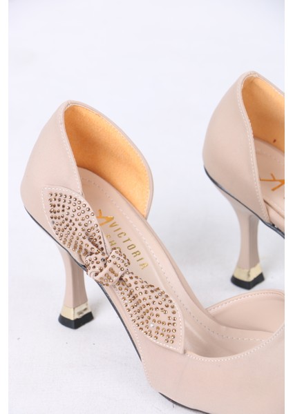 Taşlı Fiyonk Detaylı Ince Topuklu Abiye Kadın Ayakkabı modelleri