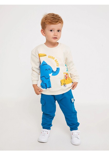 Lcw Baby Mavi Beli Lastikli Basic Erkek Bebek Jogger Eşofman Alt