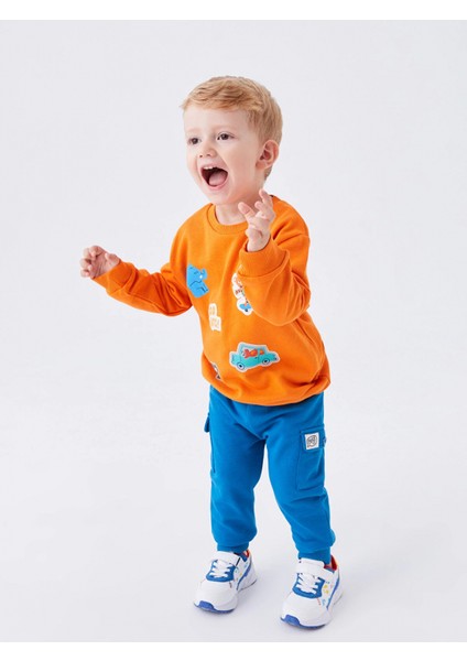 Lcw Baby Mavi Beli Lastikli Basic Erkek Bebek Jogger Eşofman Alt fırsatları