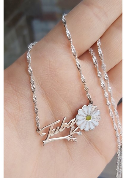 925 Ayar Gümüş 24 Ayar Altın Kaplama Isimli Kolye