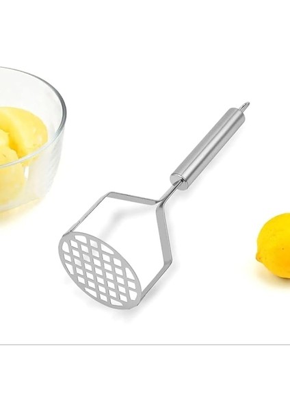 Patates Ezeceği Püre Yapıcı Lüks Paslanmaz Metal Patates Ezici 26 cm fırsatları