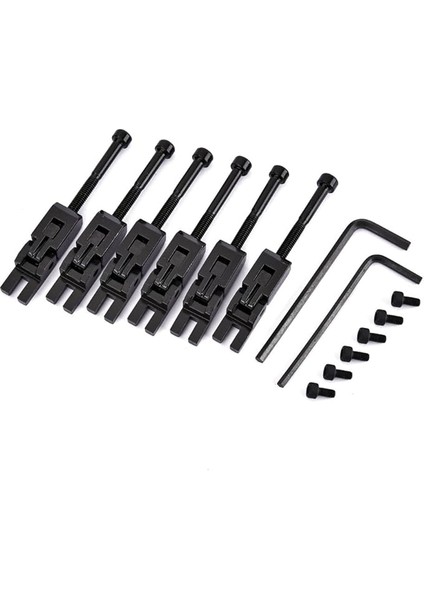 6'lı Set Çift Kilitleme Sistemi Tremolo Kilitli Eyer Floyd Rose Gitar Için Yaylı Kilit Vidalı
