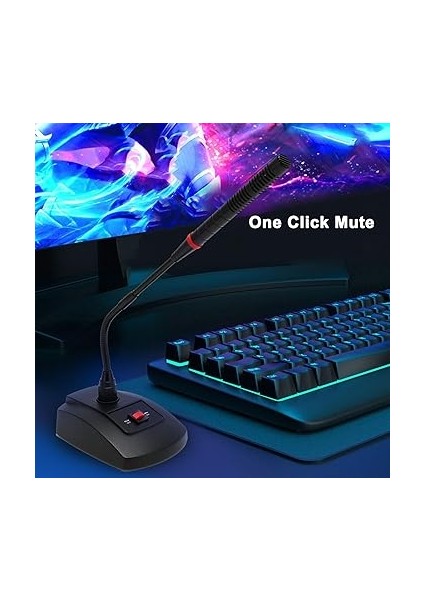 Kondenser Mikrofon, Profesyonel Kardiyoid Gooseneck Mikrofon, Masaüstü Mikrofonlar, Podyum Mikrofonu Toplantılar Için Video Konferansları Akış Dersleri fiyatları