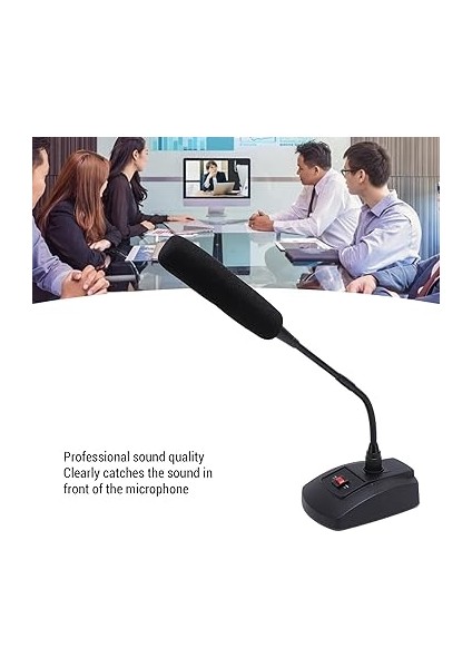 Kondenser Mikrofon, Profesyonel Kardiyoid Gooseneck Mikrofon, Masaüstü Mikrofonlar, Podyum Mikrofonu Toplantılar Için Video Konferansları Akış Dersleri indirimleri