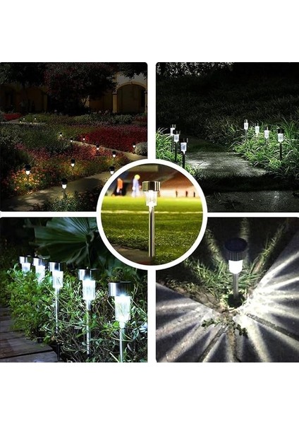 Enerjili Bahçe Lambası Plastik Saplama 5 Lu Set Renkli Işık modelleri