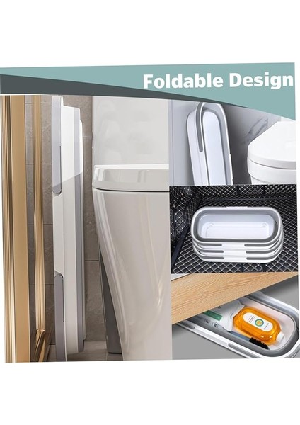 Tekerlekli Büyük Katlanabilir Çamaşır Sepeti Paspas Kovası | Katlanır Kova 25 x 57 cm fırsatları