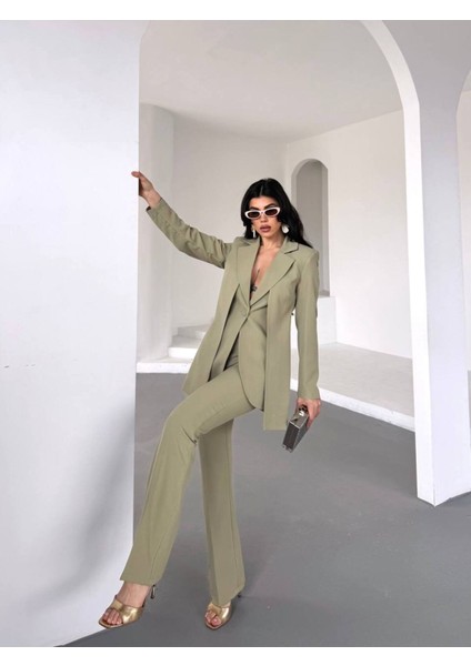 Kadın Tasarım Ceket Yüksek Bel Takım Elbise fiyatları