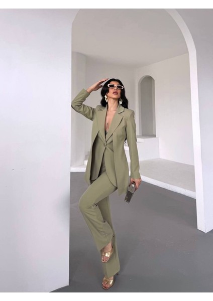 Kadın Tasarım Ceket Yüksek Bel Takım Elbise fırsatları