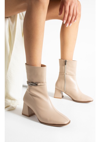 Pedro Ten Renkli Yandan Toka Detaylı Kalın Ökçeli Kadın Bot fırsatları