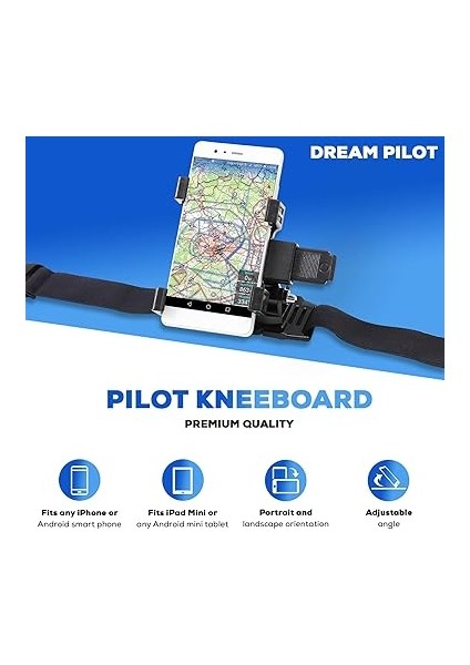 Pilot Pilot Diz Tahtası Düzenleyici – Cep Telefonu Tablet Tutucu Tüm Akıllı Telefonlar, Mini Tabletler ve iPad Mini ile Uyumlu, Pilotlar ve Kamyon Sürücüleri Için – Sıkıştırma Tahtası Sabitleme fiyatları