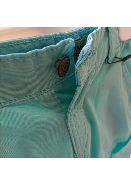 Erkek Çocuk Turkuaz Kargo Cepli Pamuklu Kapri Şort modelleri