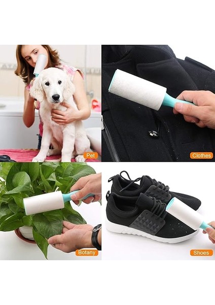 Kedi Köpek Saç Kıl Tüy Toplayıcı Rulo, 1 Rulo 2 Yedek Her Biri 60 Yaprak indirimleri