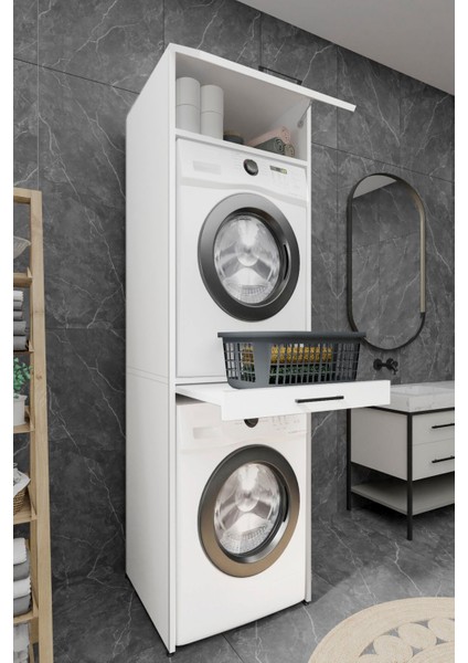 Vera Çekmeceli Çamaşır ve Kurutma Makinesi Dolabı