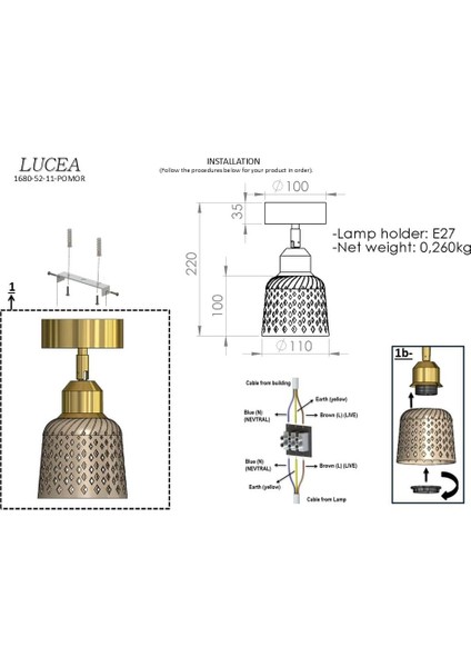 Pomo Tekli Plafonyer modelleri