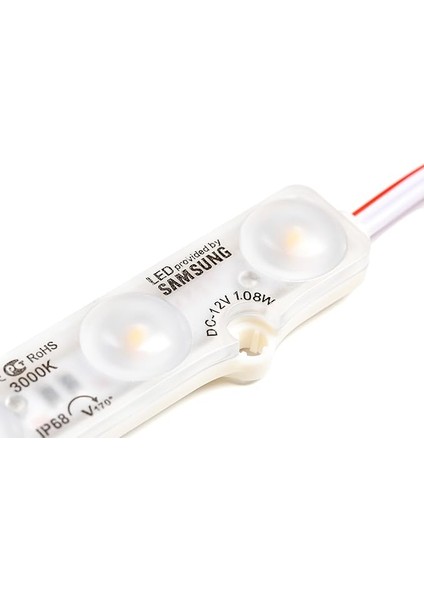 Adet Beyaz 10000K Samsung Modül LED Mercekli 12V 1.08 Watt, Beyaz ve Günışığı Renk Seçeneği, Tabela, Akvaryum, Vitrin Uygulama