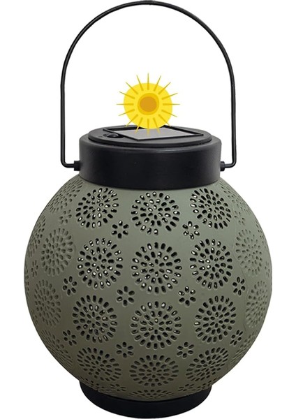 Güneş Enerjili Dekoratif LED Fener / Askılı Bahçe Feneri / Bahçe Dekorasyon Feneri / GT-SL25G