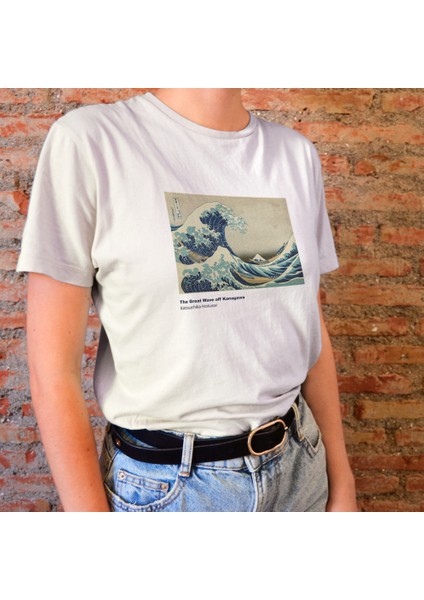 Kanagawa Oki Nami Ura Tişört - Beyaz fiyatları