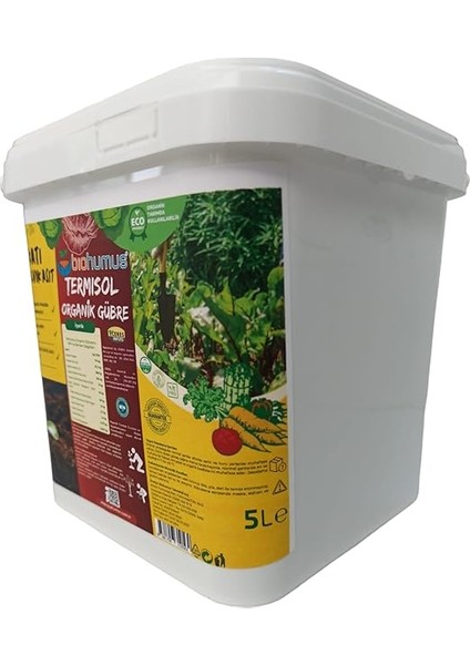 Humik Fulvik Asit, Organik Gübre, Organik Sertifikalı, Kök Geliştirici, Toprak Düzenleyici, Bitki Besleyici, 5 Litre fiyatları