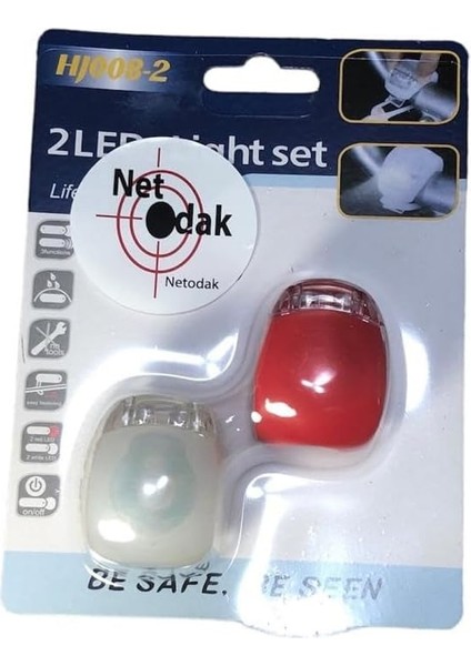 Bisiklet Işığı Bisiklet Lambası Silikonlu Su Geçirmez 3 Modlu (Piller Dahil)