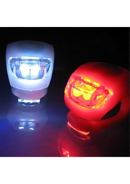 Bisiklet Işığı Bisiklet Lambası Silikonlu Su Geçirmez 3 Modlu (Piller Dahil) modelleri