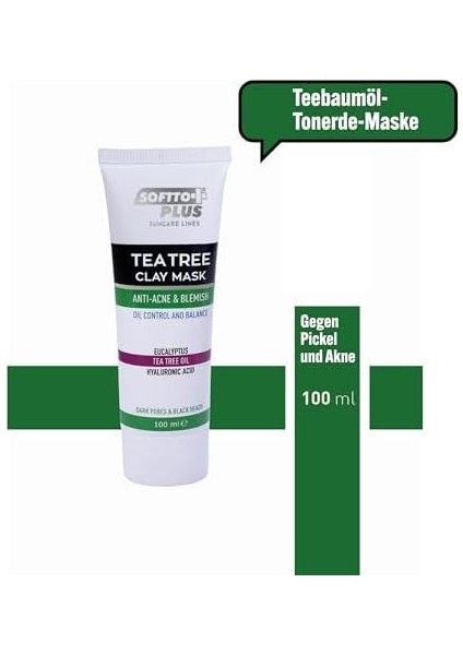 Softto Plus Çay Ağacı Sivilce ve Akne Karşıtı Kil Maskesi 100 ml fiyatları