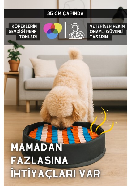 Bulyut (35 Cm) - Köpek Koku Eğitim Matı, Bulma, Koklama ve Yavaş Yeme Oyuncağı, Kaymaz Taban indirimleri