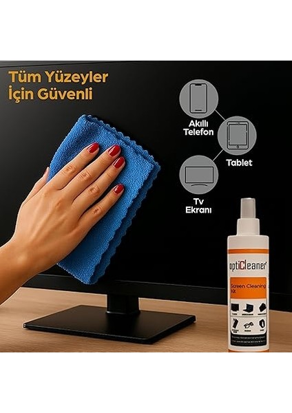 Since 2003 LCD Ekran Temizleme Seti – 250 ml Sprey + Özel Mikrofiber Bez | Bilgisayar, Laptop, Tablet, Tv, Telefon, Yazıcı, Kamera & Gözlük Için Antistatik, Çizmez ve Parlatıcı fiyatları