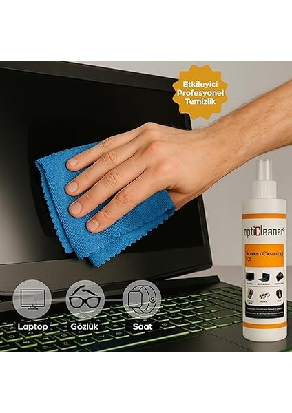 Since 2003 LCD Ekran Temizleme Seti – 250 ml Sprey + Özel Mikrofiber Bez | Bilgisayar, Laptop, Tablet, Tv, Telefon, Yazıcı, Kamera & Gözlük Için Antistatik, Çizmez ve Parlatıcı modelleri