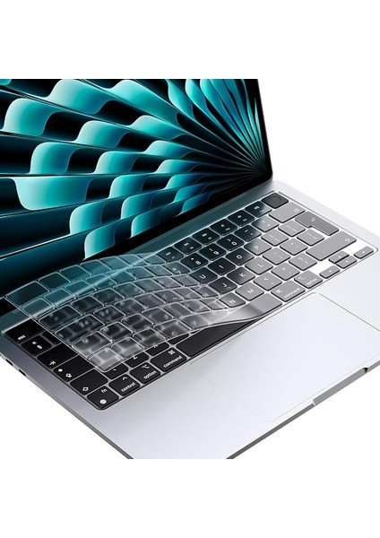 Klavye Kılıfı MacBook Air M4 M3 M2 Air 13,6 / Air 15 Inç 2025 2024 2023 2022, 2021-2024 Mac Pro 14/16 M1 M2 M3 M4 Pro/max, Ab Düzeni Klavye Koruyucu Film - Tpu Şeffaf