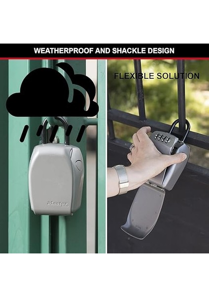 Lock Anahtar Emniyetli Braketli [büyük] [hava Koşullarına Dayanıklı] [braket] - 5414EURD - Anahtar Kasası, Gri indirimleri