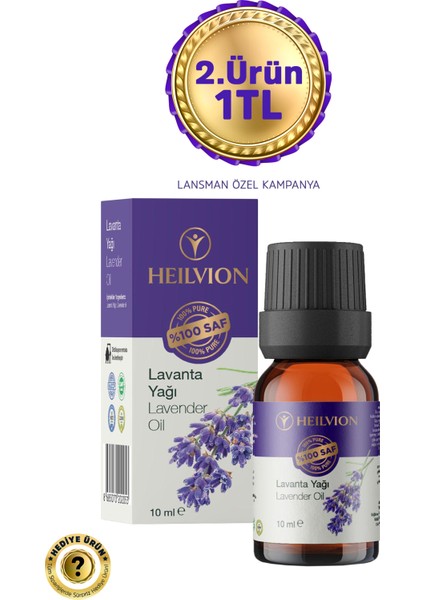 Lavanta Uçucu Yağı %100 Saf ve Doğal 10 ml Uykuya Yardımcı & Stres Için Doğal Destek & Aromaterapi