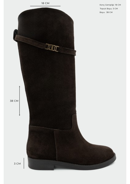 Hunt Acı Kahve Süet Çıkarılabilir Toka Detaylı Çizme fiyatları