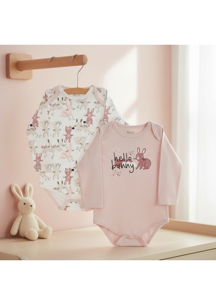 Kız Bebek 2'li Uzun Kollu Alttan Çıtçıtlı Badi fiyatları