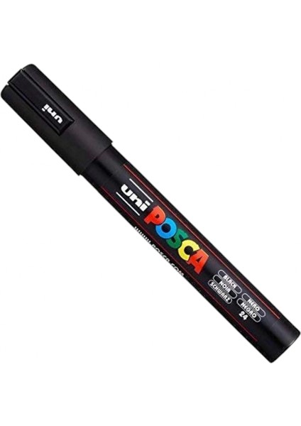 Uniball Posca (1.8-2.5) Su Bazlı Boyama Markörü Siyah ( N ) (Uni-Pc-5m)
